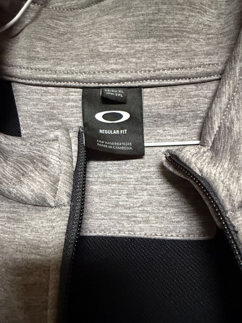 Oakley Men's Heather Grey Full-Zip Regular Fit Jacket
